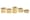 5 piles of golden Bitcoins with a white background