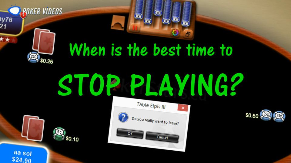My new video: When to sit out in poker and end your session